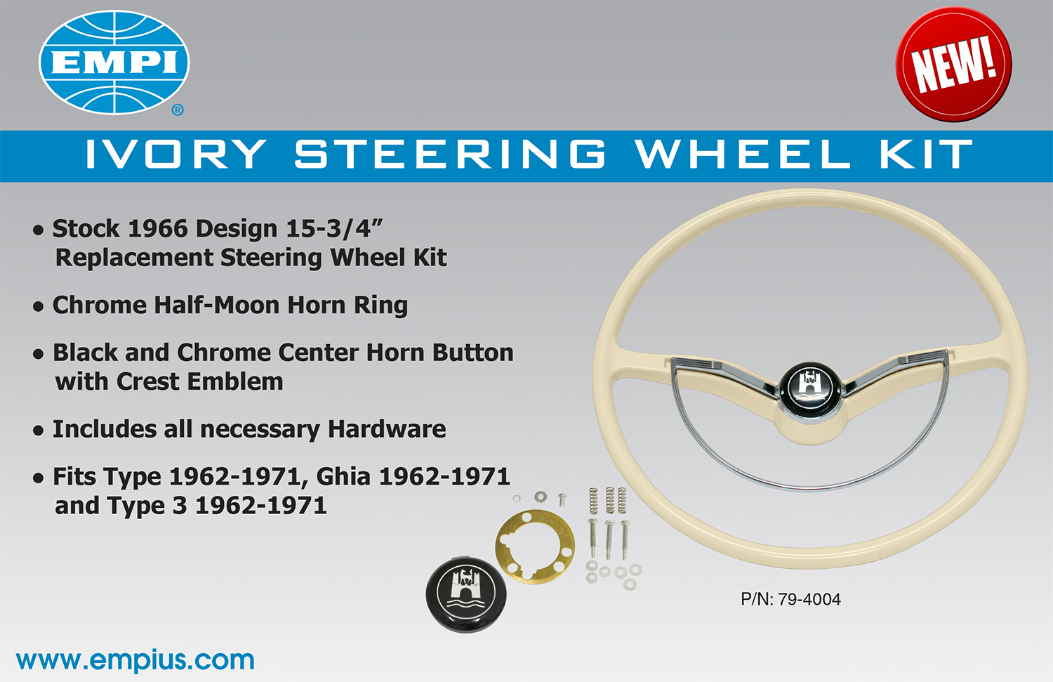 Ivory Steering Wheel Kit